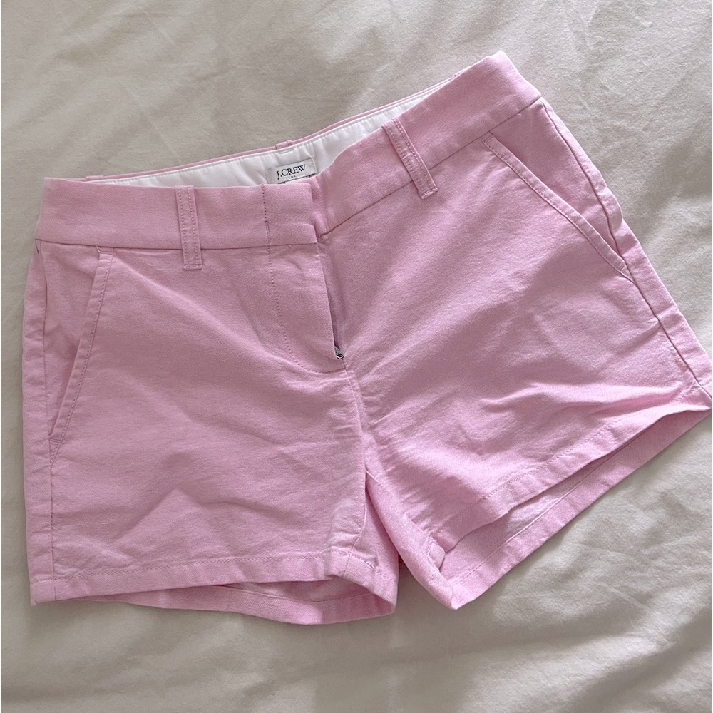 J crew pink chino shorts